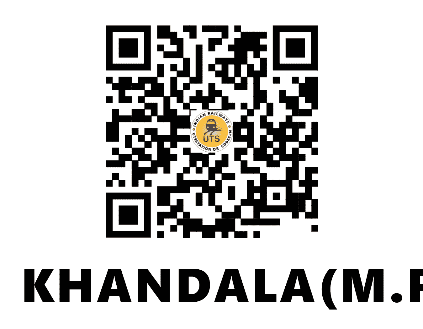 UTS QR Code for KHANDALA(M.P.) - KADA (WR - MADHYA PRADESH)